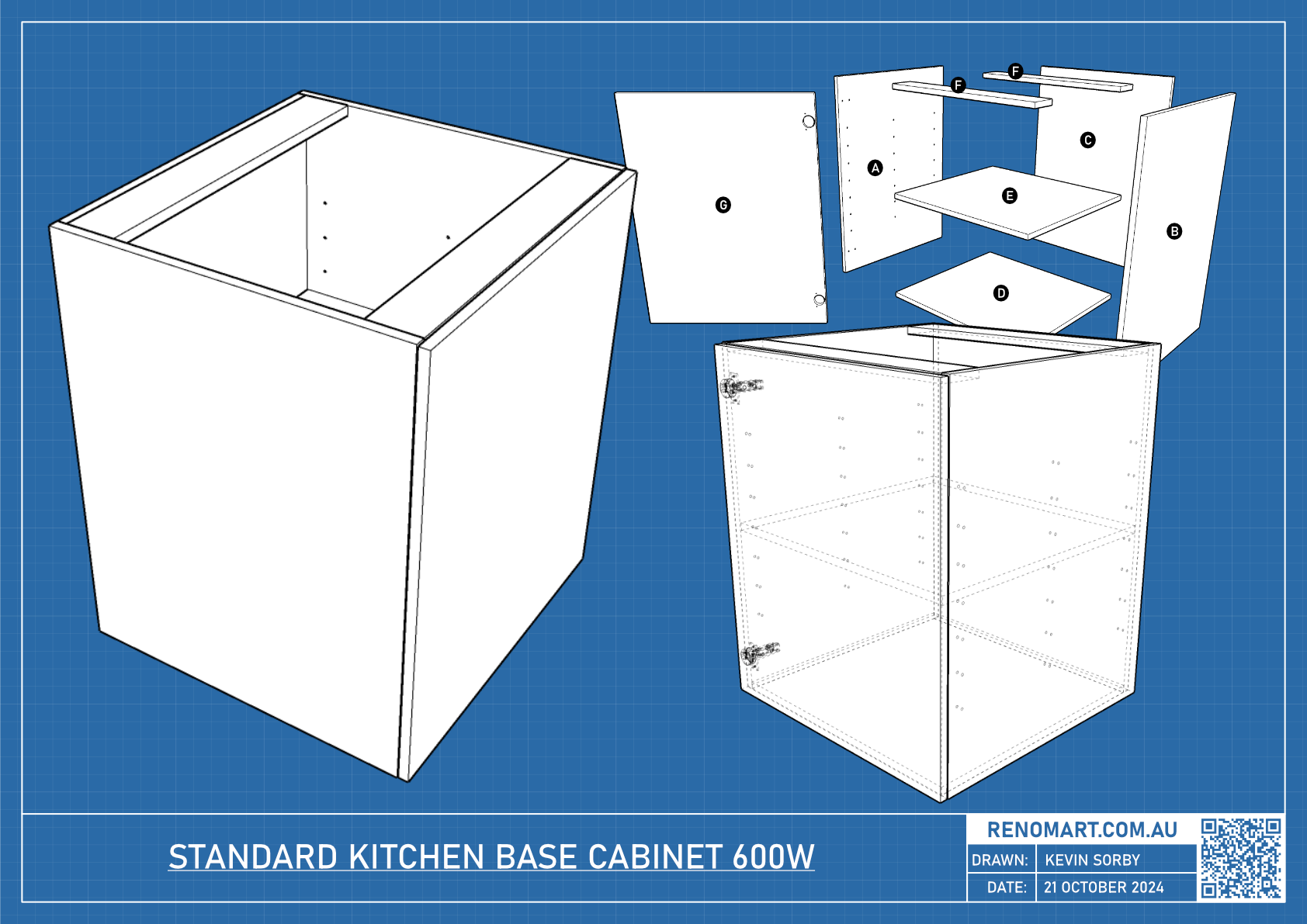 600W Kitchen Base Cabinet Plans