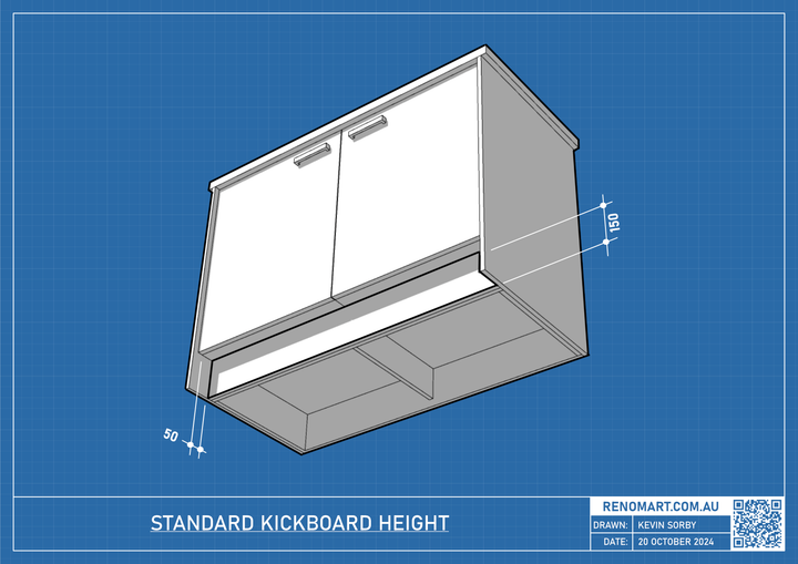 Standard kickboard height drawing