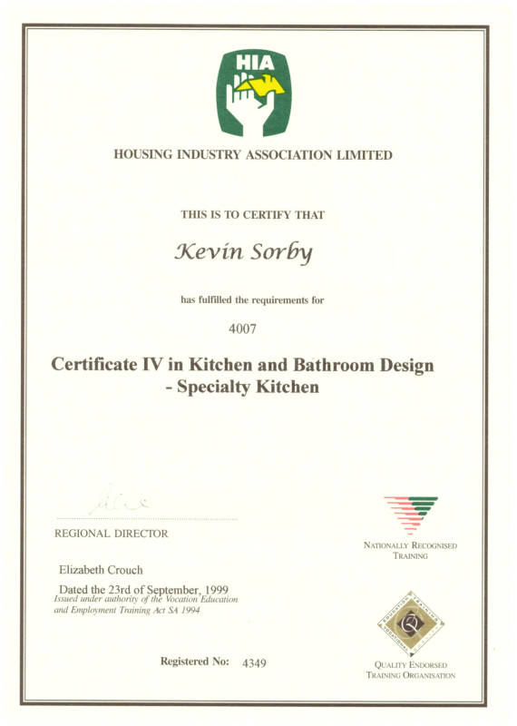 Certificate IV Kitchen & Bathroom Design - Specialty Kitchen