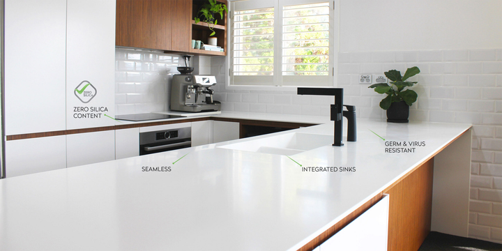 Corian benchtop features